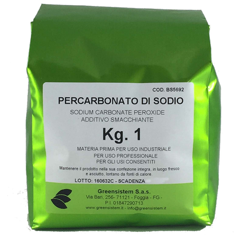 Greensistem: PERCARBONATO DI SODIO KG. 1 PURO - SMACCHIANTE, SBIANCANTE 