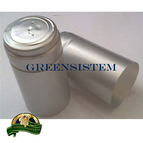 Greensistem: CAPSULE PVC 31X55 ARGENTO CHIARO MET. CF. PZ. 100  TERMORETRAIBILI 