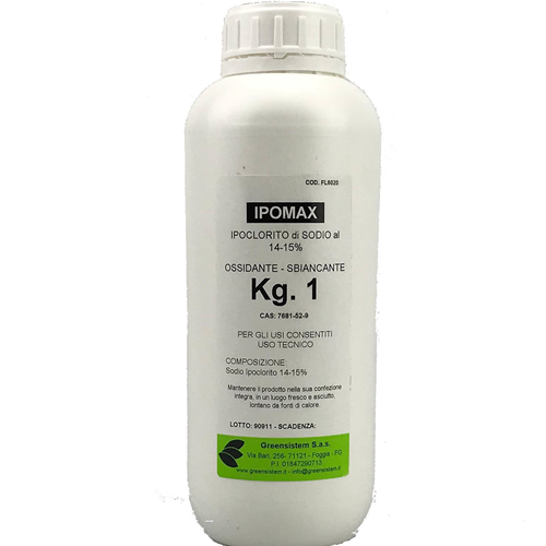 IPOMAX KG. 1 - IPOCLORITO DI SODIO 14-15%