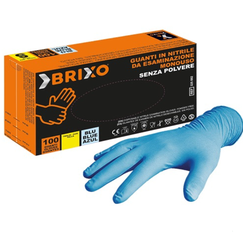 Greensistem: GUANTI NITRILE CF. 100 PZ. MONOUSO TAGLIA L - BRIXO 