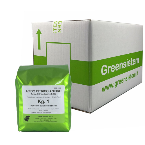 ECONANO GREEN PROJECT - Acido Citrico 1 kg per lavatrice per