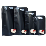 STAND-UP LT. 1,5 - NERO C/RUBINETTO - BAG AUTOREGGENTE - PER VINO, OLIO, ECC (BAG IN BOX)