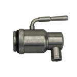 RUBINETTO ACCIAIO INOX 1" ANTIGOCCIA CON LEVA E DADO DI REGOLAZIONE