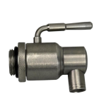 RUBINETTO ACCIAIO INOX 3/4" ANTIGOCCIA CON LEVA E DADO DI REGOLAZIONE