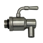 RUBINETTO ACCIAIO INOX 3/8" ANTIGOCCIA CON LEVA E DADO REGOLABILE