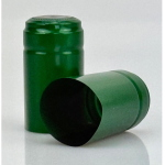 CAPSULE PVC 31X55 VERDE SMERALDO METAL CF.  DA PZ. 100 TERMORETRAIBILI 