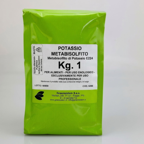 POTASSIO METABISOLFITO KG. 1 - ANTIOSSIDANTE VINO / BIRRA - ANTIMICROBICO