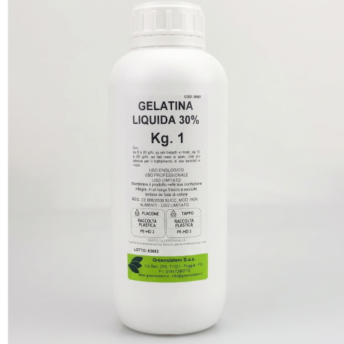 GELATINA LIQUIDA 30% KG. 1 - ALIMENTARE PER VINI E MOSTI